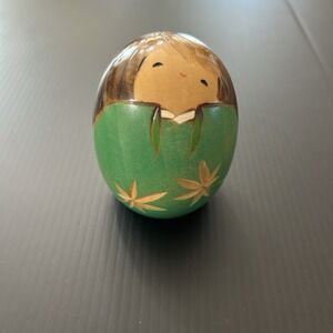 Vintage Japanese Kokeshi Doll Attributed To Usaburo-Showa Era Wood Figure